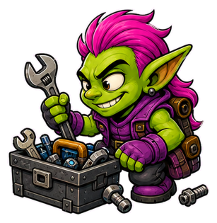 Builder Goblin transparent character art