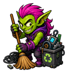Cleaner Goblin transparent character art