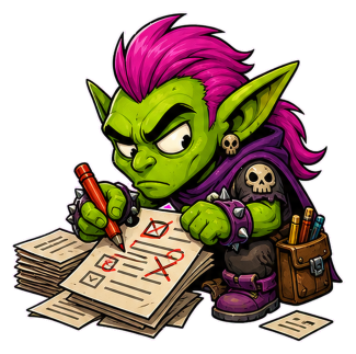 Critic Goblin transparent character art