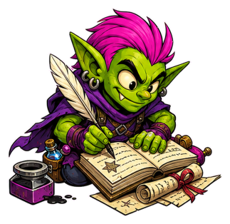 Scribe Goblin transparent character art